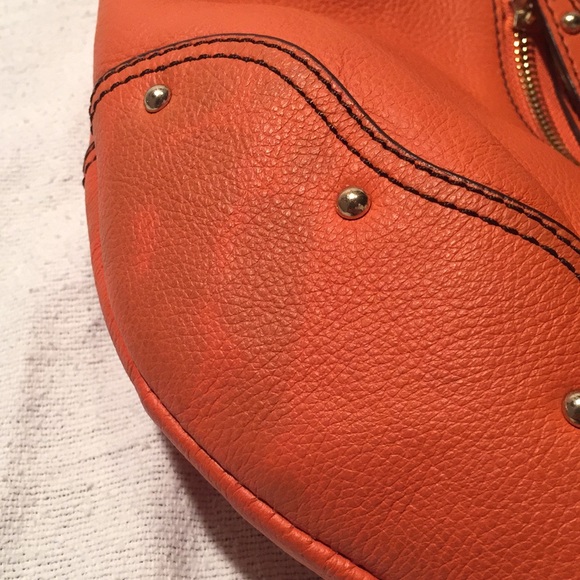 Etienne Aigner Orange Leather Shoulder Bag - Picture 7 of 8